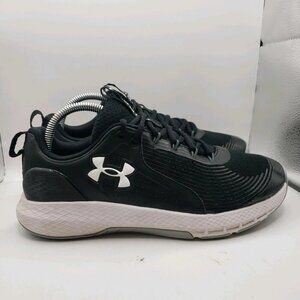 Under Armour Charged Commit 3 4E Wide Black White 8 41 EUC